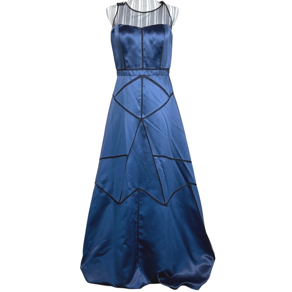 Aidan Mattox Womens A-Line Formal Maxi Dress Evening Gown Sz 12 Goth Grunge Prom